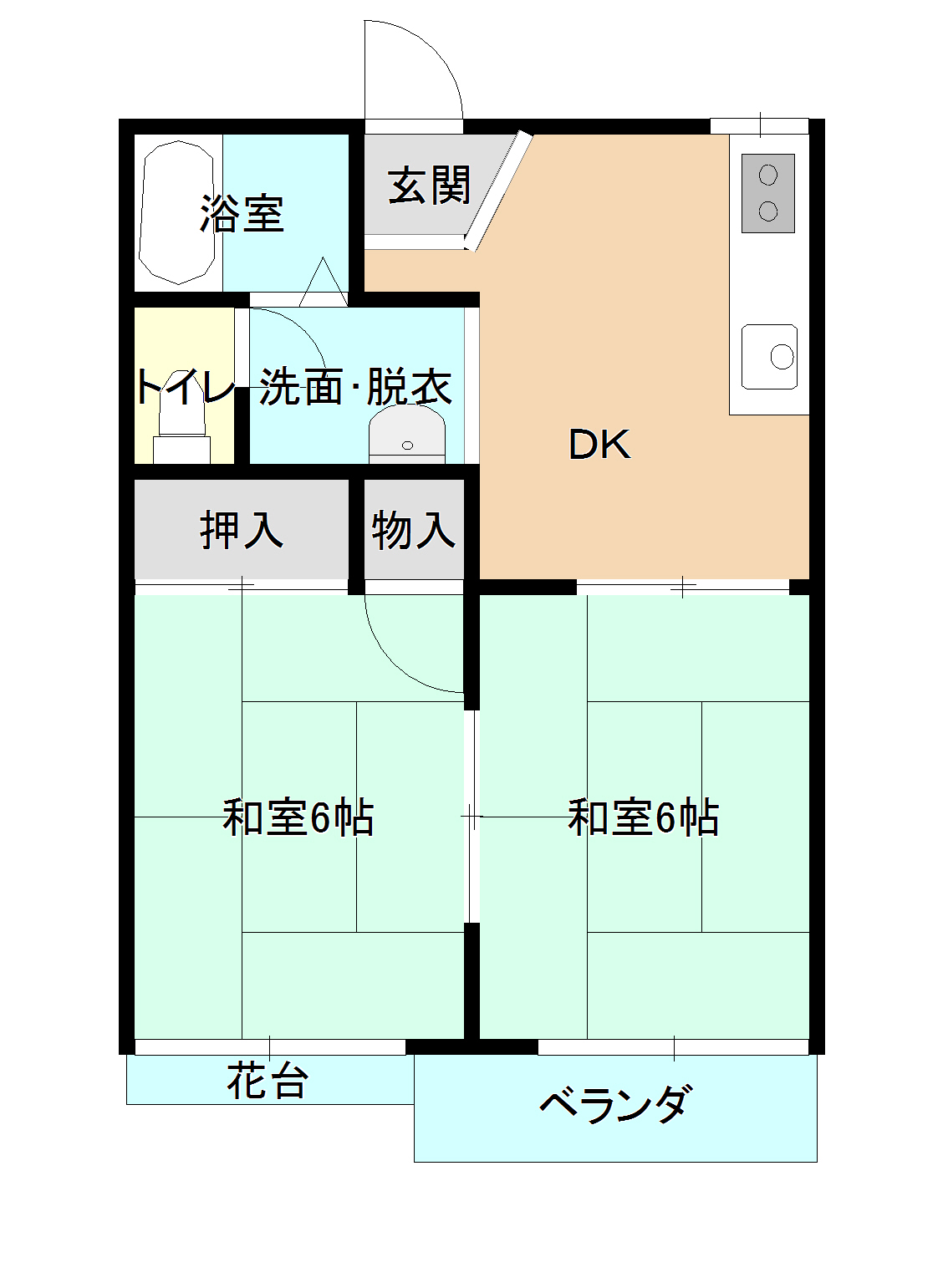 ファミールカツキタカダＢ棟１０２